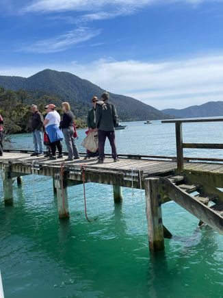 Residents waiting for their mail.