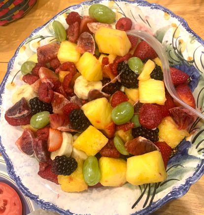 I love fruit salad with our Easter breakfast 