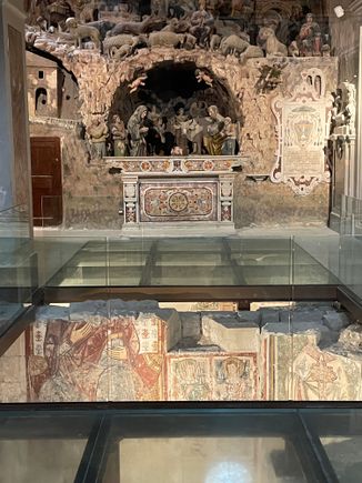 Duomo interior, with frescoes covered 