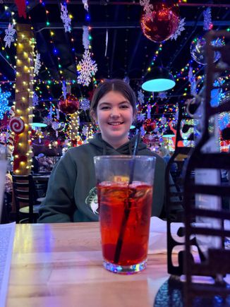 DGD and her Shirley Temple.