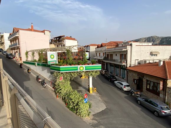 View from hotel - to the right of the photo is the highly recommended restaurant, To Patriko Mas. Not a big walk at all from the hotel!