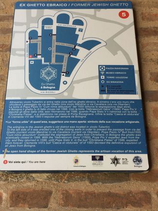 Bologna  Map of former Jewish Ghetto