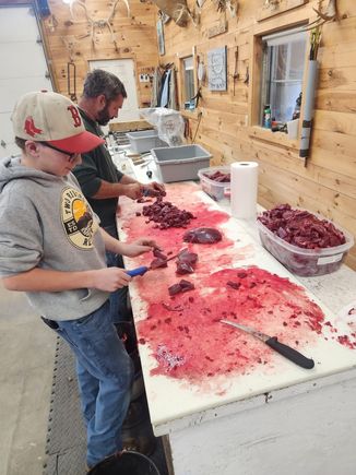 R2 and William at work. His new barn is a multipurpose building. 