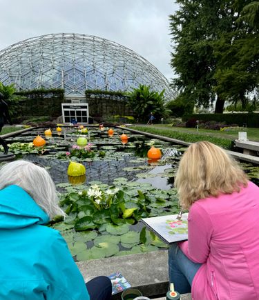 There were maybe eight painters today. Maybe a class of some sort.
