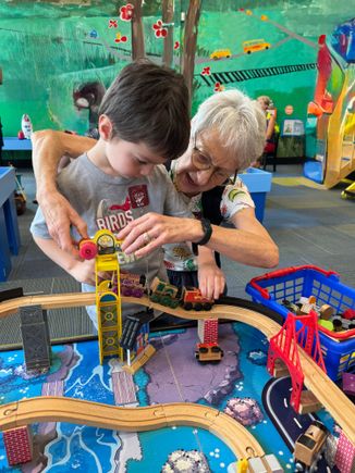 But they also have an extensive playroom, which was his favorite.