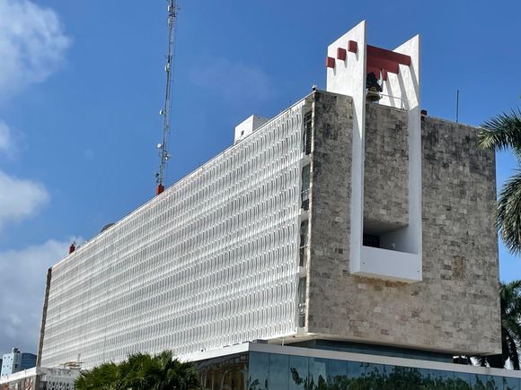 A government building but the integrated some old ideas into a modern building