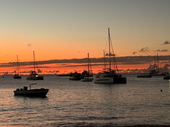 View from a romantic restaurant. 