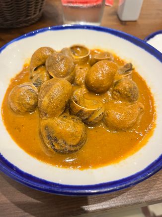 our dish of 🐌 (tapa de caracoles en salsa)