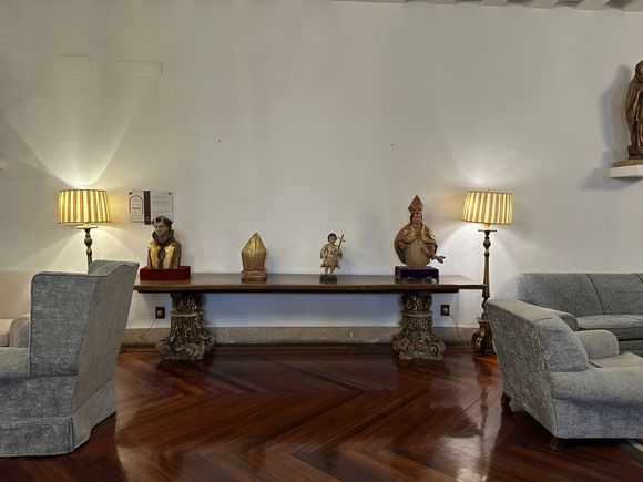 Vignette from lobby area;  just one of many spaces that invite relaxing for guests of the Parador