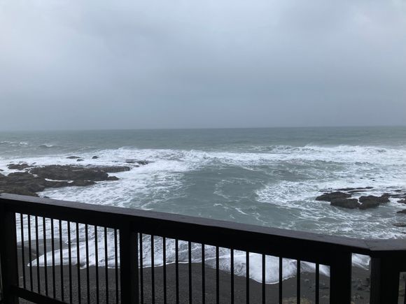 View from our hotel room at Shelter Cove