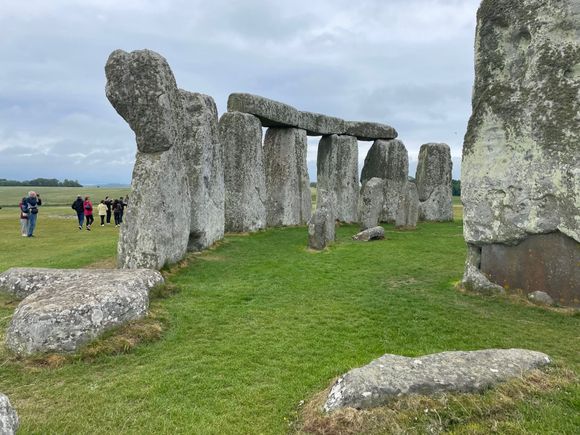 If you look at the stone on the right you can see some concrete that was added in, it's a darker color. They've had to add some cement under ground to shore some rock that were leaning