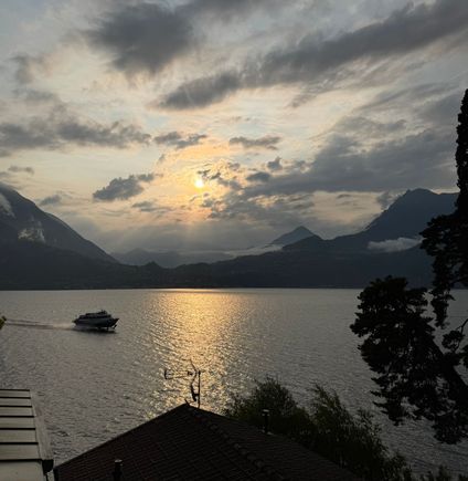 View from our side balcony - our last night in Varenna