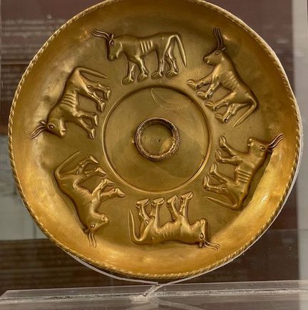 Golden bowl, 6th Century BC (may be a replica?)
