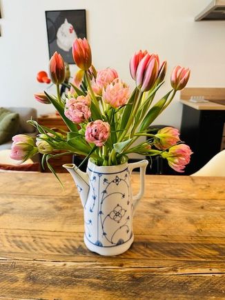 Tulips in our Airbnb in Haarlem last week. 