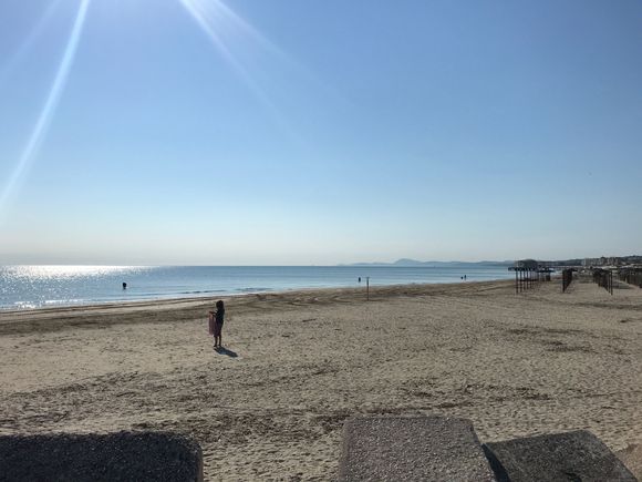 Walking on the beach at Senigallia (early June).