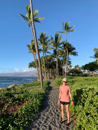 The Shoreline Trail, which runs along the water for maybe a mile or so, on the Mauna Lani Terrace and adjoining properties.