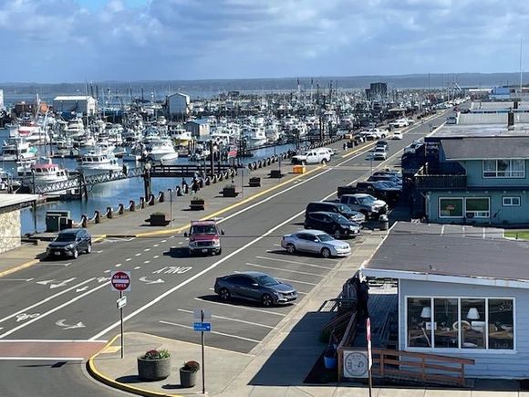 ...and if I turn around I can see the main beach drag and the marina!