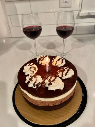 Dessert #2: 4 layer chocolate mousse cake (which is now half gone)