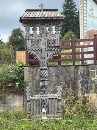 A roadside religious shrine