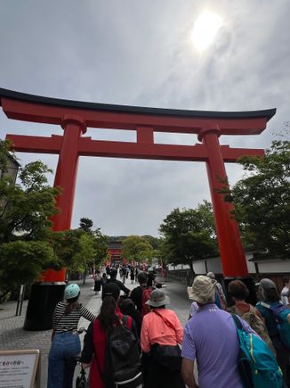 Our group begins the trek through the torii gates of Fushimi Inari