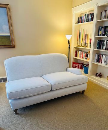 I think the sofa misses its other half. Hopeful for a reunification in the near future!