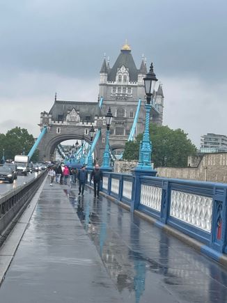 Tower Bridge in the rain. We did a tour, it was fascinating. 