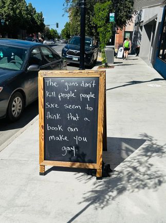 Appreciated this sign outside MT Book Company, today. 
