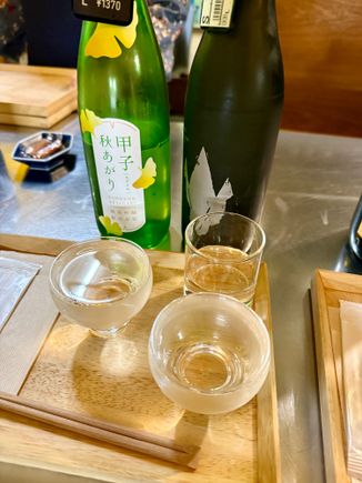 A liquor store nearby lets you choose to taste a variety of sakes. Very fun! 