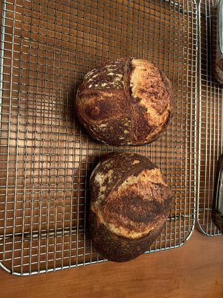 definently a crust on these 2 loaves.