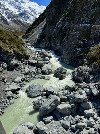 The Hooker River. We took a few videos which we can't upload here. You can hear the roaring of the river in the videos.