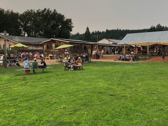 A longer shot of the grounds