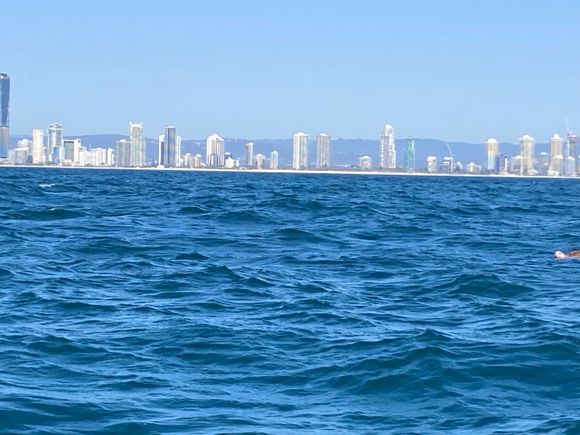 We’re about 5kms from shore here.  The Gold Coast is bounded by a mountain range.