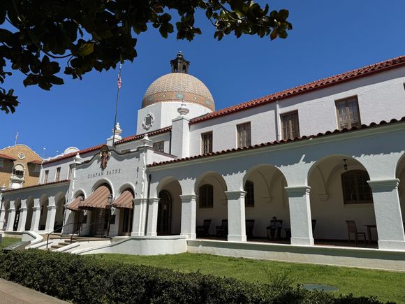 One of the few surviving bath houses. We’re passing.