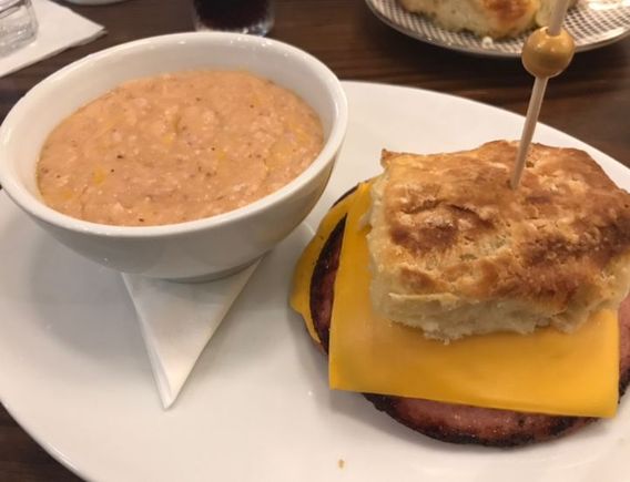 Fried Bologna and cheese biscuit at Miller's All Day