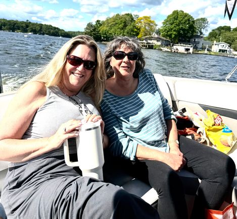 On the boat with my sister in law