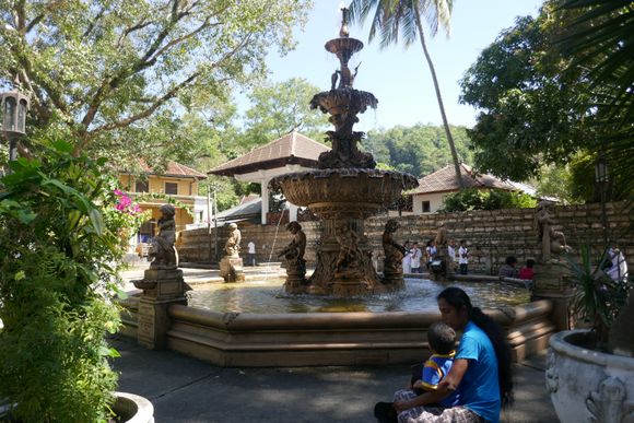 Fountain outside complex