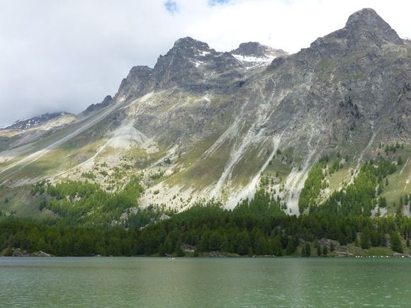 Boat in middle of picture for scale 