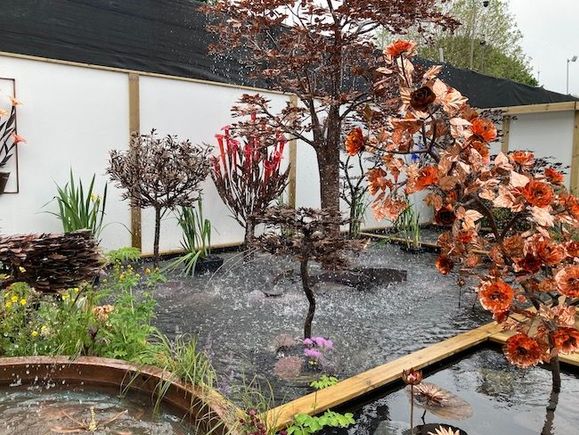 These were large water features -- each tree is a fountain and they were selling like hotcakes  . . . EXPENSIVE