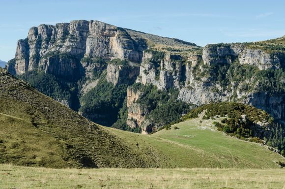 Anisclo's signature attraction (that word) was an immense, deep gorge gouged out millions of years ago. Eons of sculpted erosion. The gurgling Bellos trout river was just below. Unfortunately, its other key attraction seems nearly-extinct, the rare 'sarria' or 'chamois' goat-antelope, also known as 'capra pierneca.' 