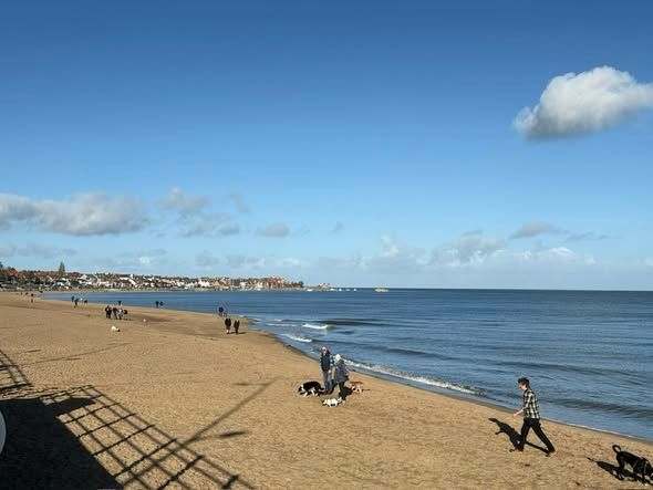 The beach at Rhos on Sea