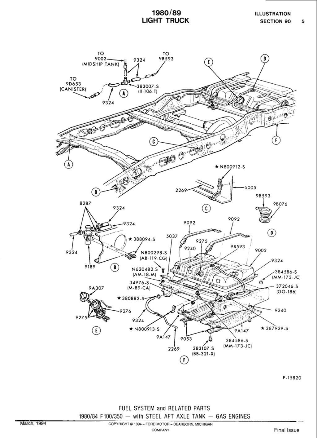 How do I replace the fuel return line to the rear tank? - Ford Truck