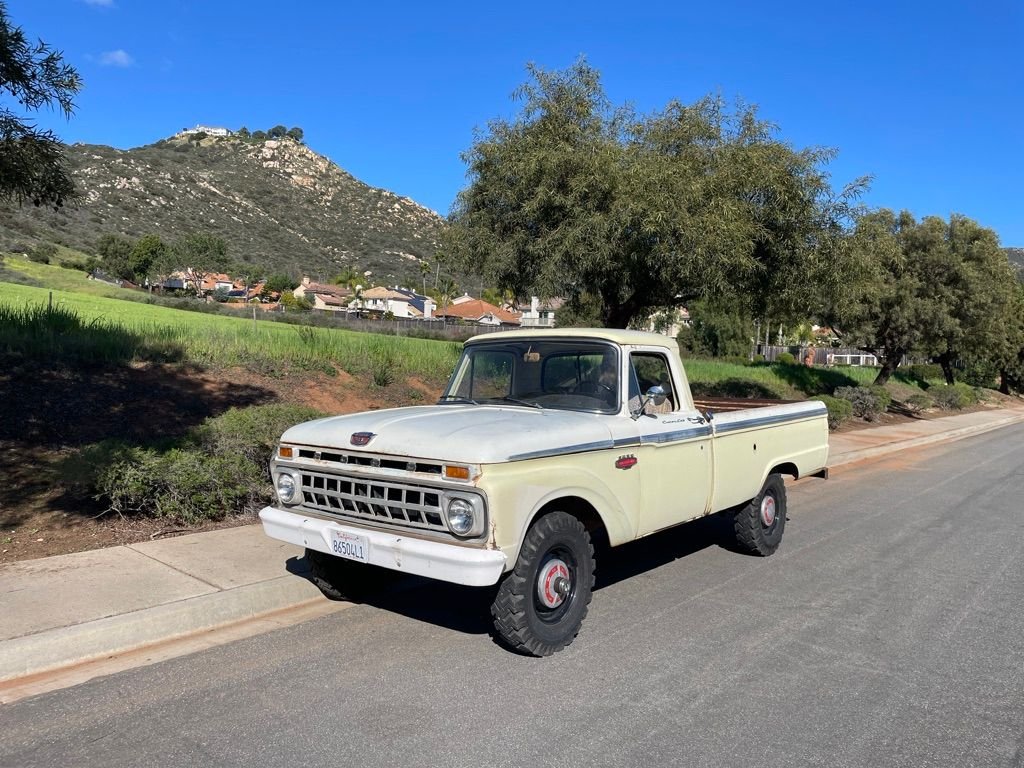 1966 Ford F-100 - 1966 Ford F100 Factory 4x4 V8 4spd - Used - VIN F11YK865629 - 85,000 Miles - 8 cyl - 4WD - Manual - Truck - Yellow - Poway, CA 92064, United States