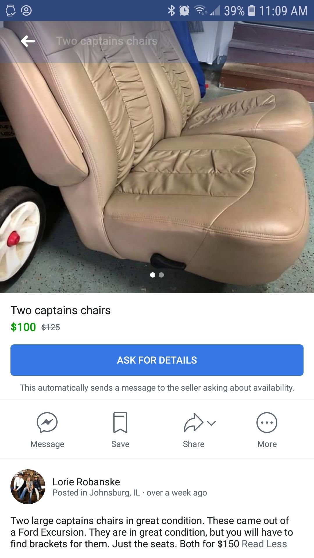 Excursion second row Captain chairs Ford Truck Enthusiasts Forums