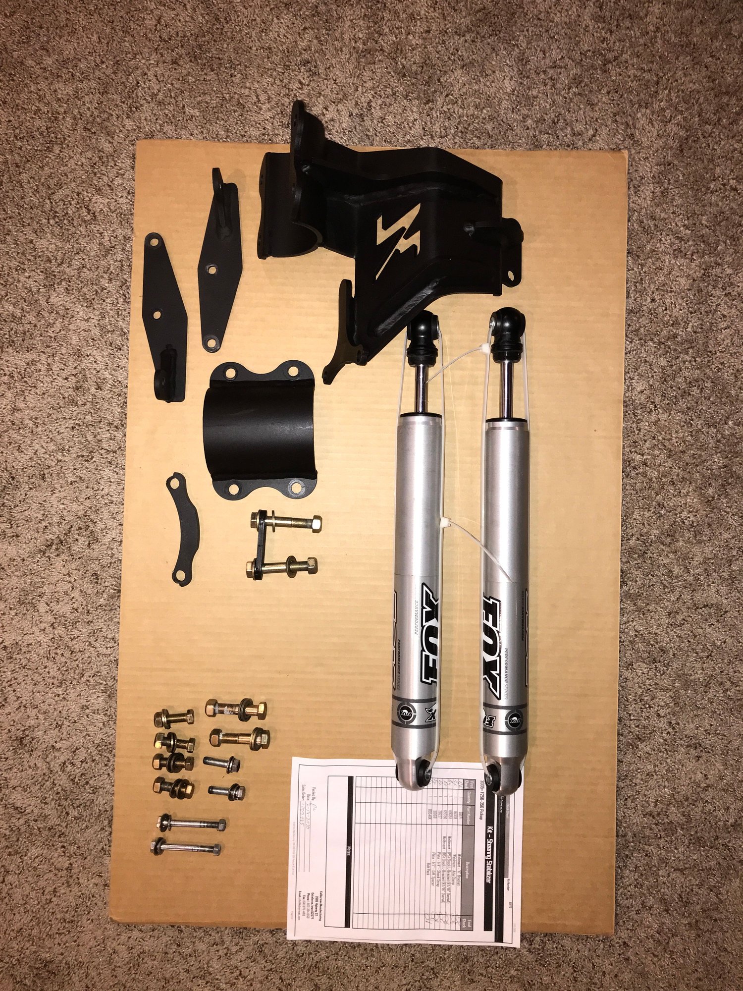 Kelderman Dual Steering Stabilizer with Fox 2.0 shocks Ford Truck