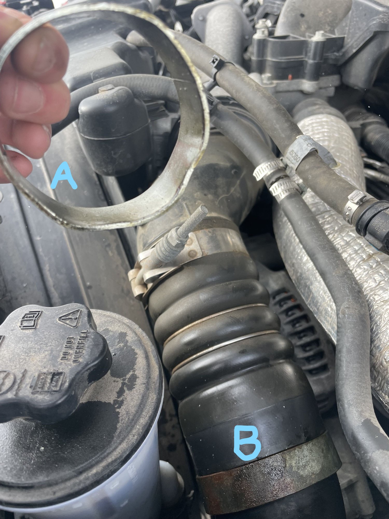 Blown Turbo Boot Clamp also mystery metal ring? Ford Truck