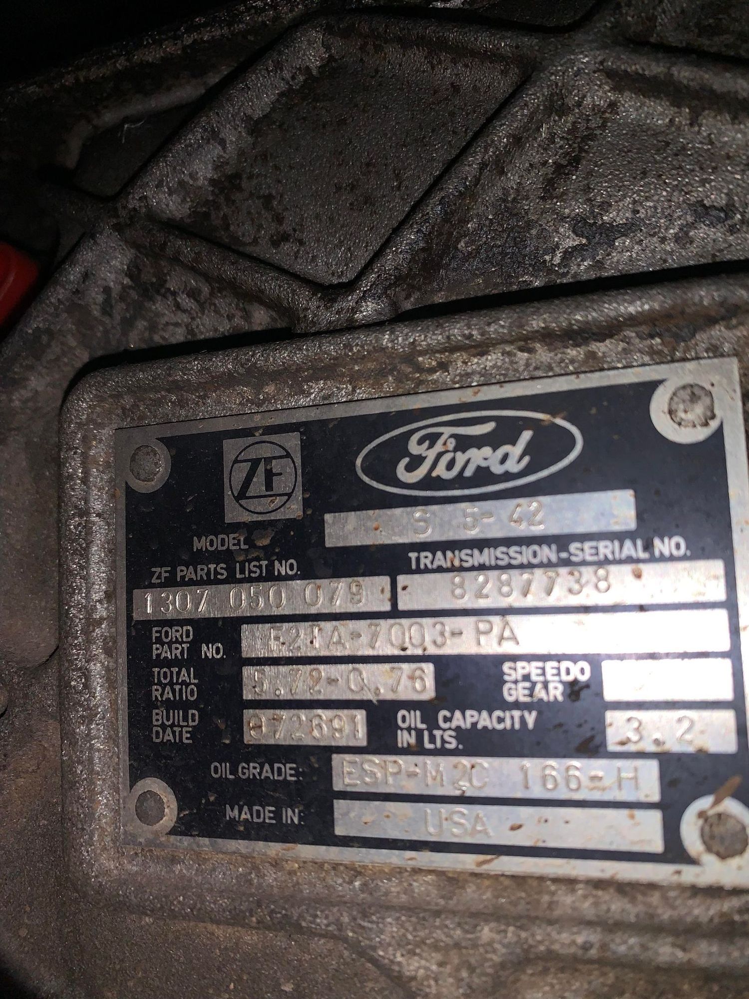 Front and Rear Differential, and ZF5 Transmission Fluid Type/ID? Ford Truck Enthusiasts Forums
