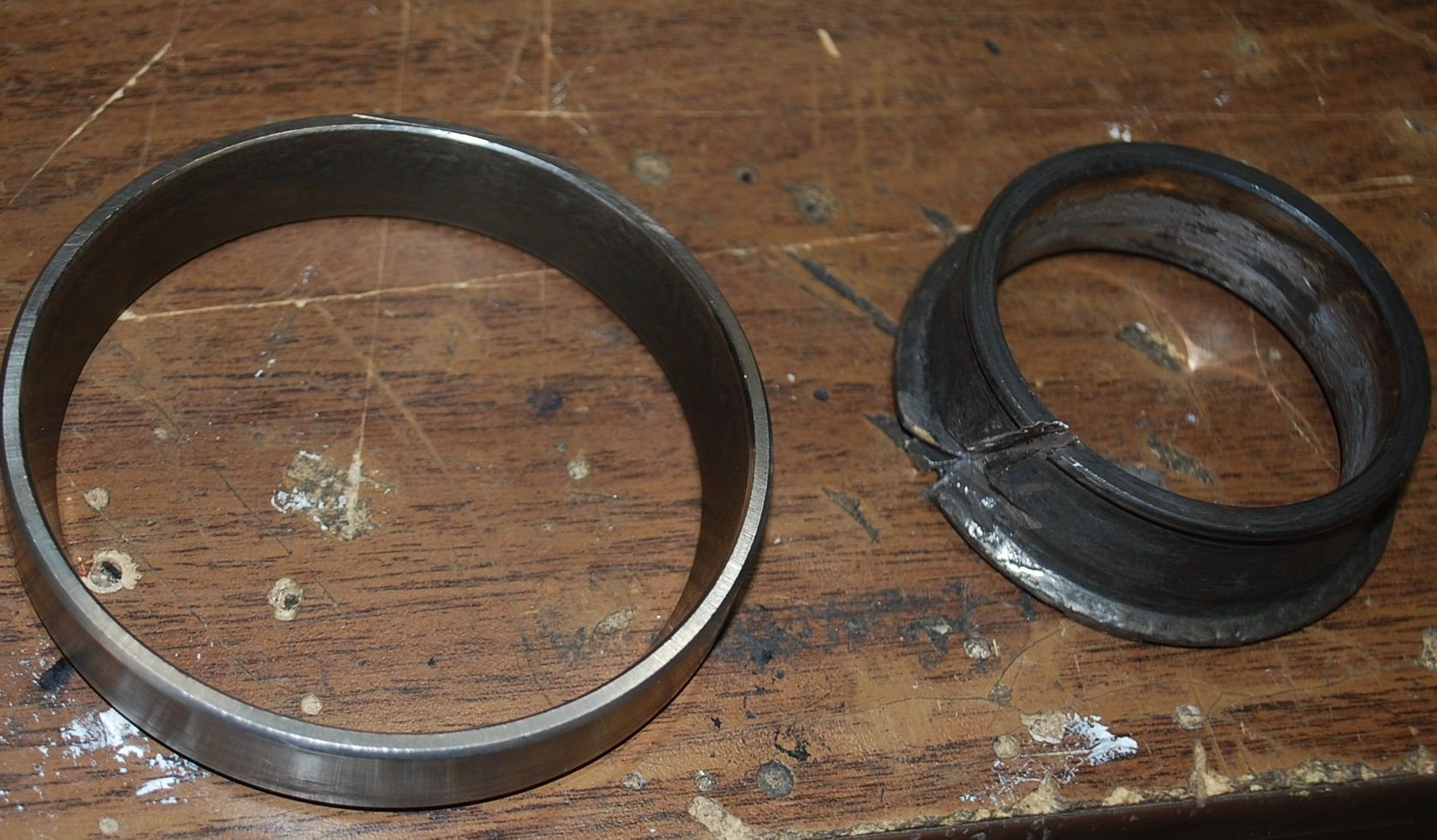 Best way to remove wheel bearing race stuck to spindle? Ford Truck