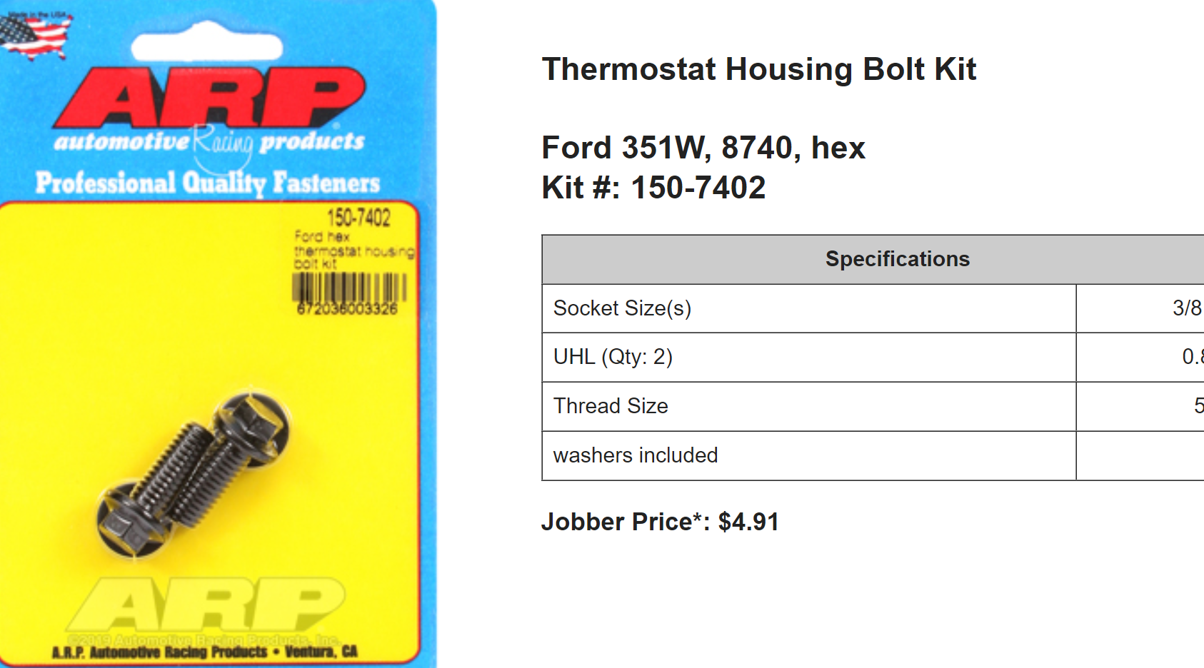 Thermostat Housing bolt size Ford Truck Enthusiasts Forums