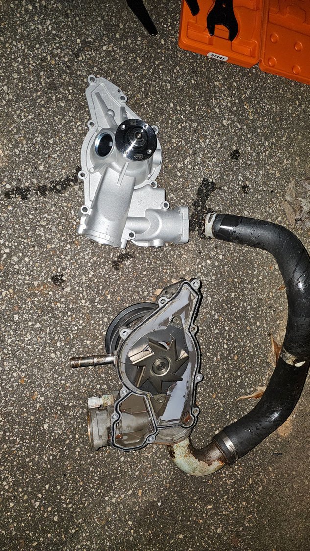 Getting the fan clutch removed turn to be a major pain in my butt. Im not super strong so I struggled with breaking the nut free. Did not let it beat me! kept at it and got at least after a couple hours