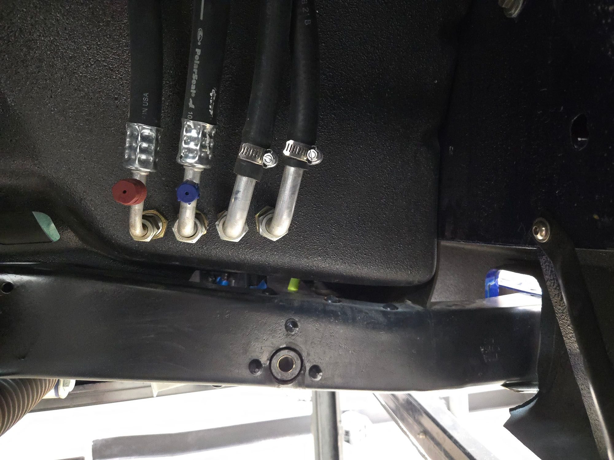 Inner fender bulkhead connector.
